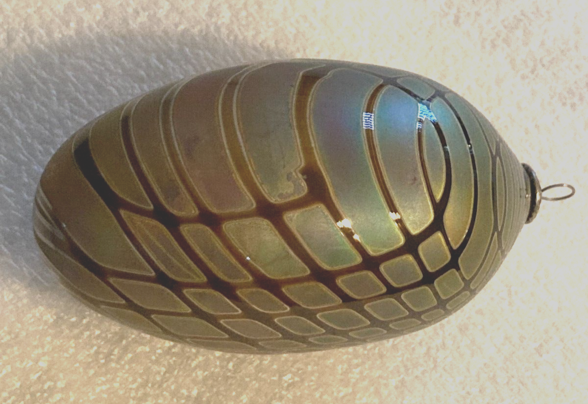 Zweifel Art Glass Ornament Signed 2009 Hand Blown Iridescent eBay