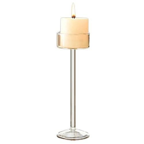 Glass Holder European Clear High Tealight Candlestick Wedding Table Decor - Picture 7 of 11