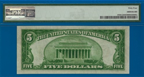 1928 $5 FRN Chicago PMG 64 - Gold on Demand - Rare Low Serial Number 00000112 - Picture 3 of 3
