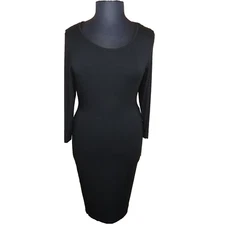 FTF Fashion To Figure Black Soft Stretchy Bodycon Midi Dress Plus Size 1X