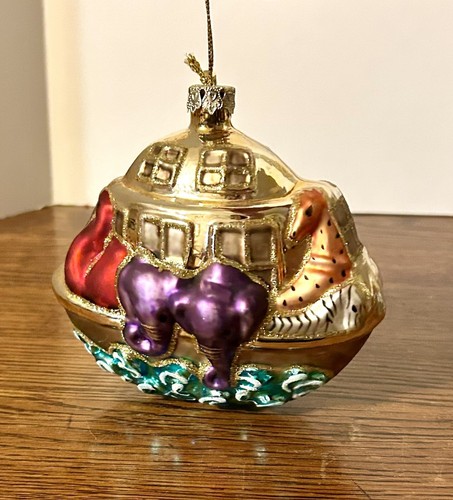 Noah's Ark Polonaise by Komozja Kurt Adler Ark ~ 5” Hand Blown Glass Ornament - Picture 2 of 2