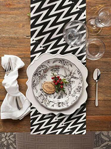 Premium Chevron Table Runner, Digital Printed, 14 Inch X 108 Inch, table setting - Picture 3 of 4