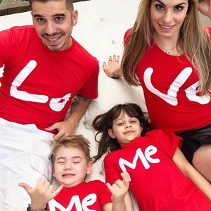 Love-Mom-and-Baby-Girls-Clothes-Family-Matching-Outfit-Parent-child-Top-Clothes