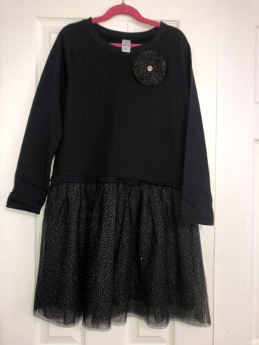 Carters Kids NWOT Black Dress With Sparkly Skirt Tulle Girls Size 10/12