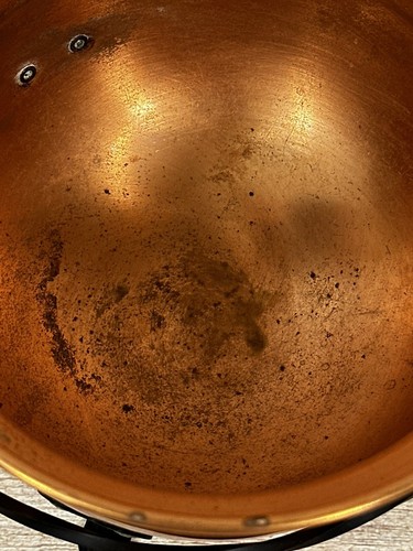 Vintage Copper Craft Guild 6” Footed Cauldron Pot w/ Twisted Handle Made In USA - Picture 6 of 7