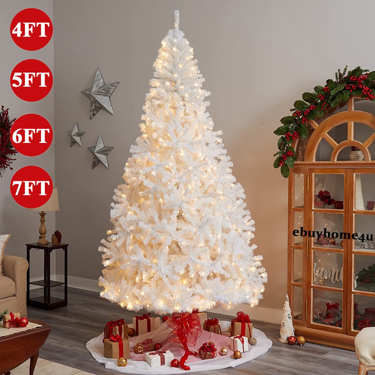 5 foot christmas tree with white lights Clearance