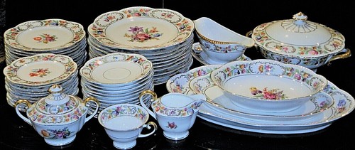 Vintage SCHUMANN-BAVARIA SCH115 Embossed Multicolored Dresden Flowers Fine China - Picture 2 of 133