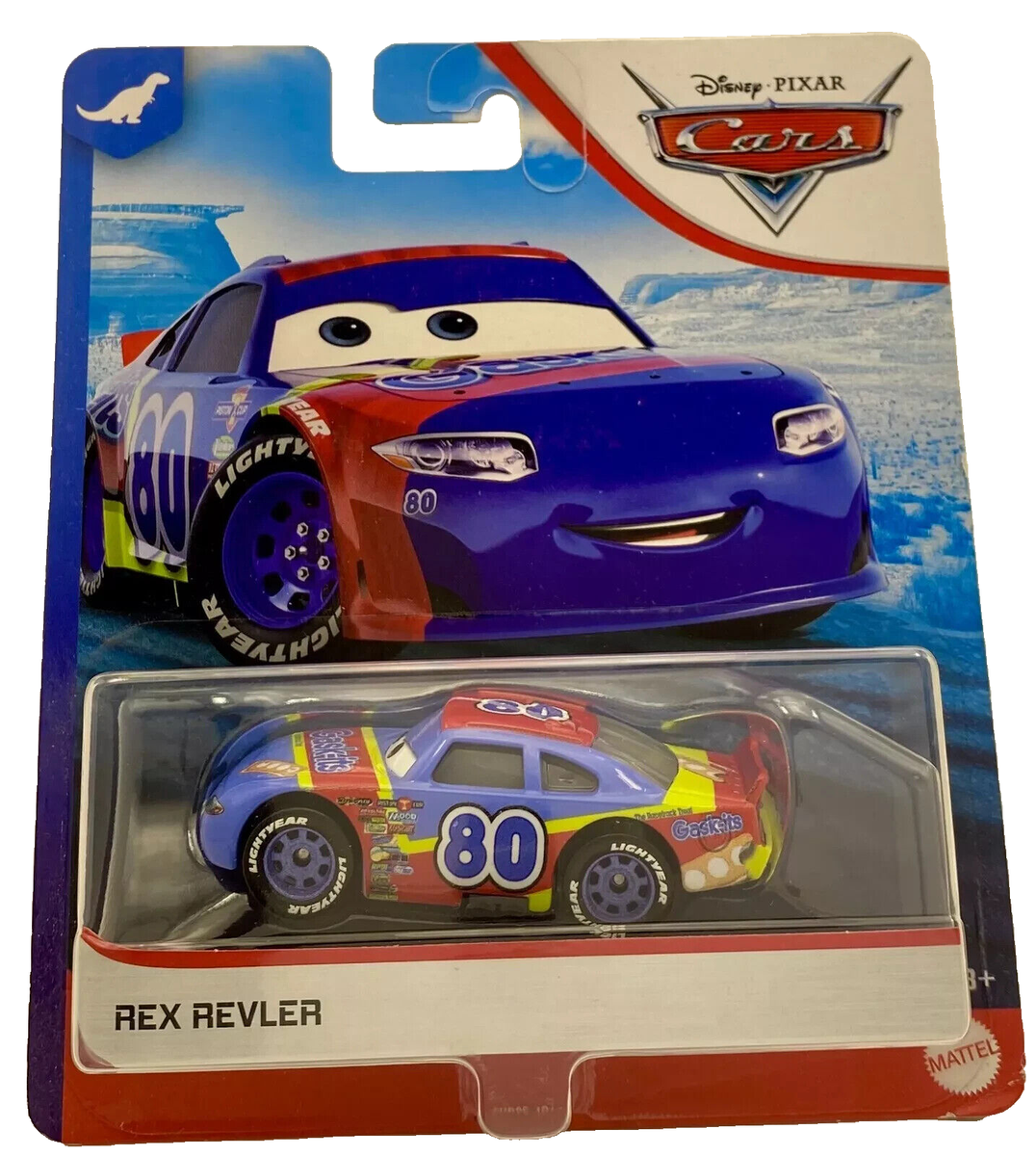 DISNEY CARS 2020 DINOCO 400 #80 GASK-ITS REX REVLER 1:55 FREE