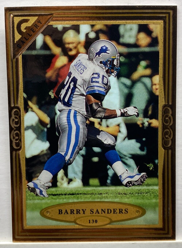 VTG 1997 Topps Gallery Football Card #130 Barry Sanders Z2