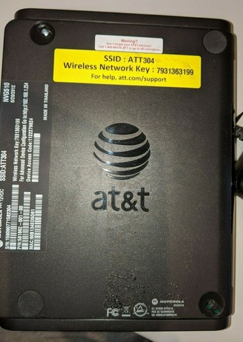 AT&T MOTOROLA Arris NVG510 U-verse Modem WiFi Router With Adapter - Picture 2 of 3