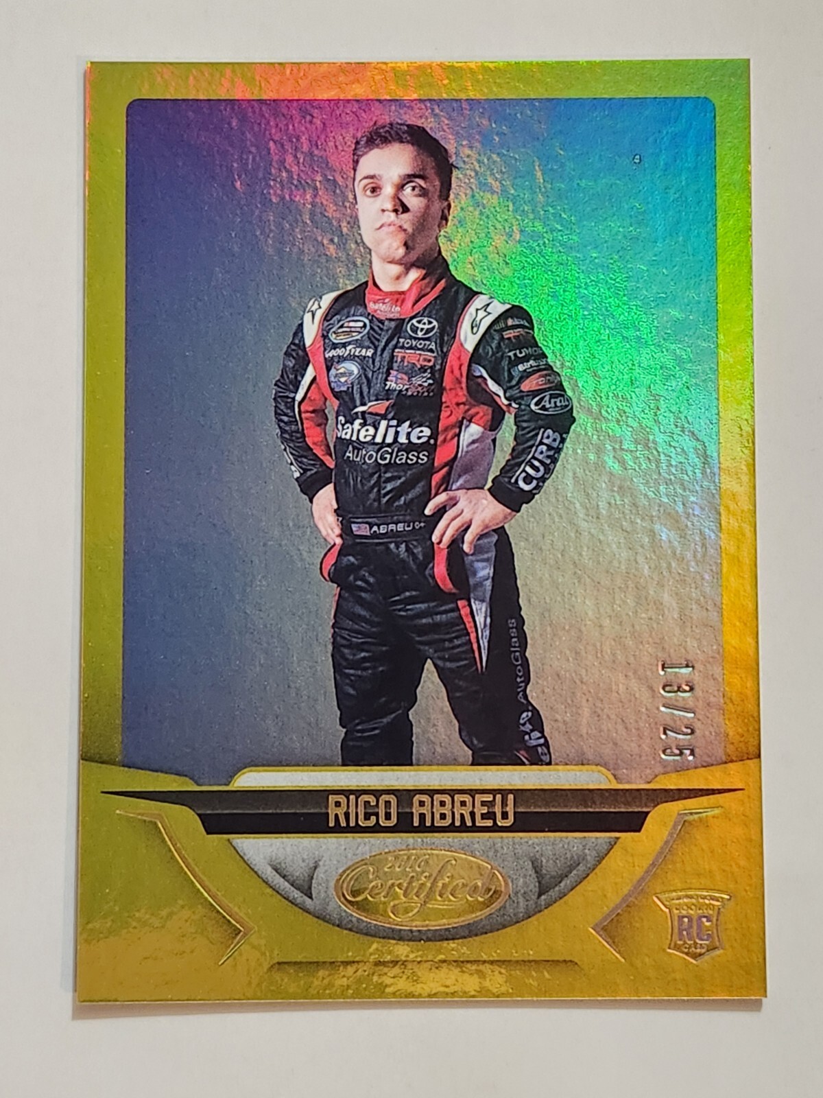 2016 Panini Certified NASCAR Racing #84 Rico Abreu Mirror Gold #13/25 RC