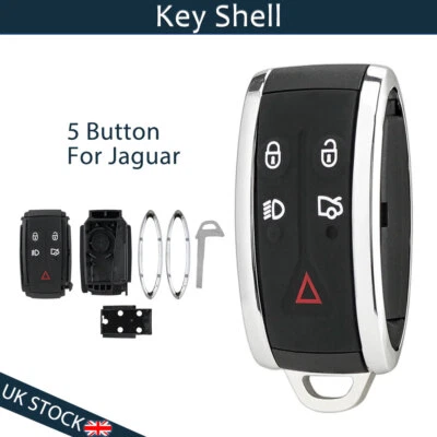 Remote Key Fob Case 5 Button For Jaguar XF XK XKR XJ 2007 2008 2009 2010 - 2012