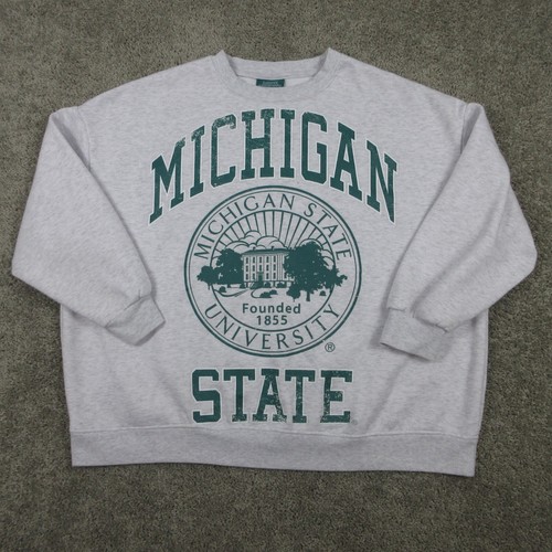 Michigan State Spartans Pullover Damen Extra Large Crewneck Sweatshirt Oversized