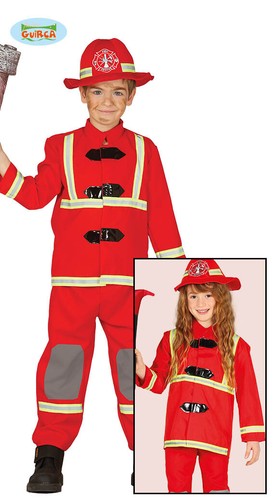 Kinder Feuerwehrmann Kostüm Kinder Kinder Feuerwehrmann Outfit Neu fg - Bild 6 von 7