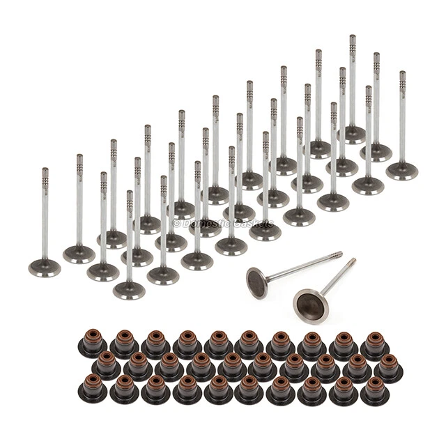 Intake Exhaust Valves w/ Seals Fit 05-15 Ford F-250 F350 F450 Super Duty 6.8 30V - Image 2 of 4