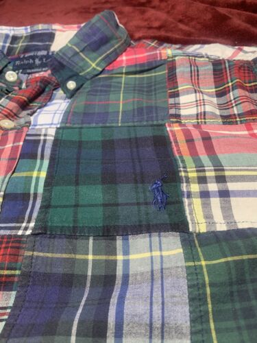 Polo Ralph Lauren Camicia Uomo Lrg Patchwork Madras Plaid India Vestibilità Classica Preppy - Foto 4 di 11