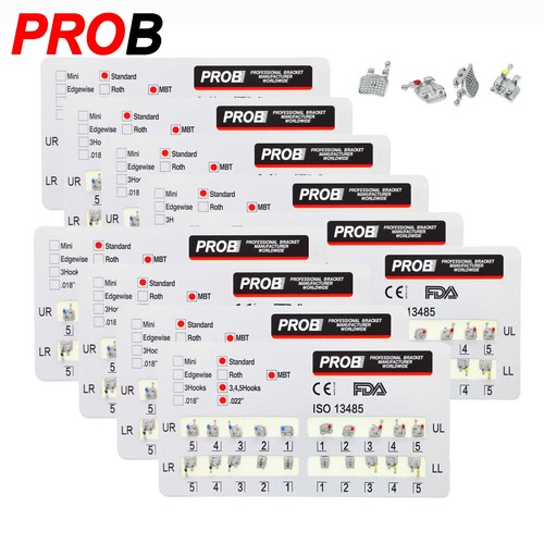 200 piezas PROB Ortodoncia Dental Ortodoncia Metal Brackets Mini/Estándar .022 3/345Gancho - Imagen 20 de 27
