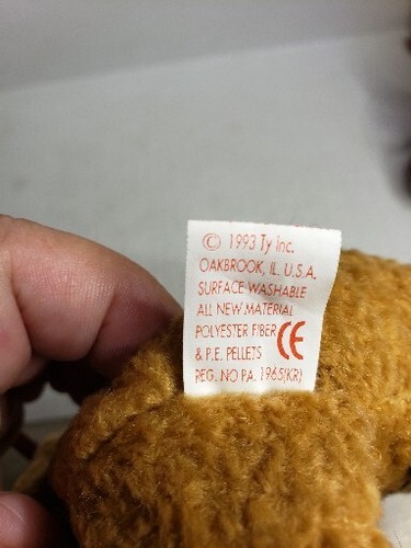 TY Beanie Baby lockiger Bär selten mit Fehlern in Top Zustand ausverkauft - Bild 7 von 7