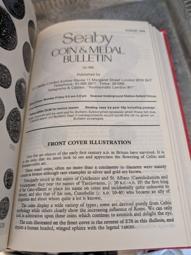 Boletín de monedas y medallas de Seaby de enero de 1976 libro numismático de tapa dura B.A. Seaby - Imagen 13 de 15