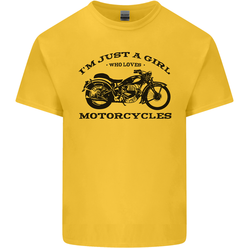 A Girl Who Loves Motorcycles Biker Kids T-Shirt Childrens - Picture 30 of 61