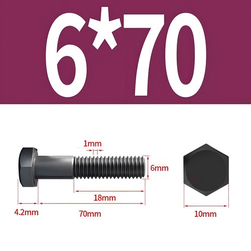 Tornillos hexagonales DIN 931 / 933 12.9 acero M4-M12 máquinas tornillo roscado - Imagen 40 de 126