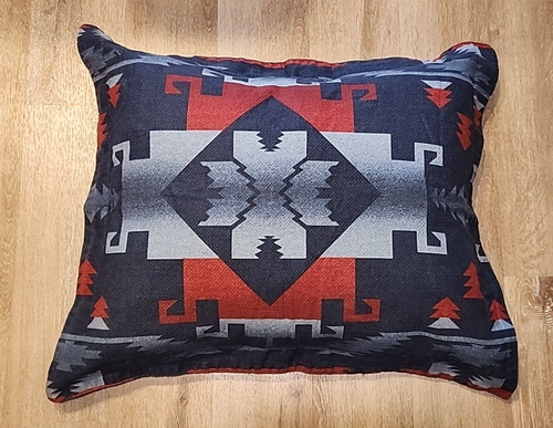 Vintage Ralph Lauren Cartwright Aztec Standard Pillow Sham Cotton Blue Red