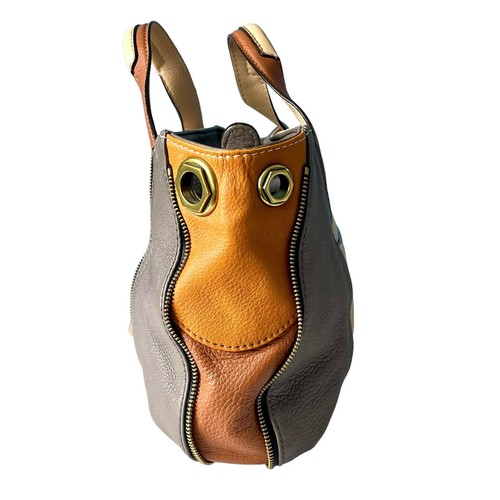 OrYANY Lian Slouchy Color Block Pebble Leather Hobo Shoulder Bag Satchel Zipper - Picture 8 of 17