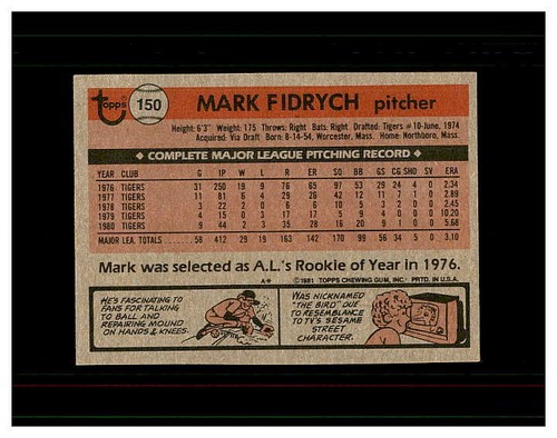 1981 TOPPS BASEBALL #1 - 249 YOU PICK SEE SCANS OF EVERY CARD NEW LISTING STARS - Picture 249 of 419