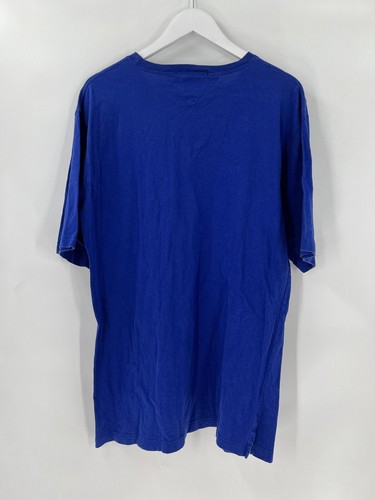 Tommy Hilfiger Vintage T Shirt Mens Large Blue Logo Embroidered Short Sleeves - Picture 8 of 11