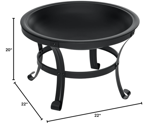 22 Zoll Feuerstelle für draußen Outdoor Holzofen kleine Lagerfeuerstelle Stahl Firepi - Bild 9 von 9