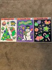 Classic Clings, Fluorescent Clings, Reusable Window Decor, Set Of 3. Christmas C