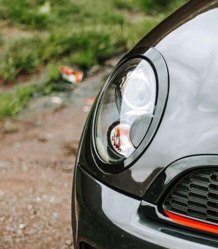 Mini R57 Convertible Negro Brillo Faro Delantero Luz Anillo Cubiertas Cooper S JCW - Imagen 7 de 9