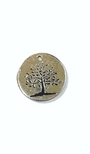 Unbranded Small Silver Tone 1/2" TREE OF LIFE Charm