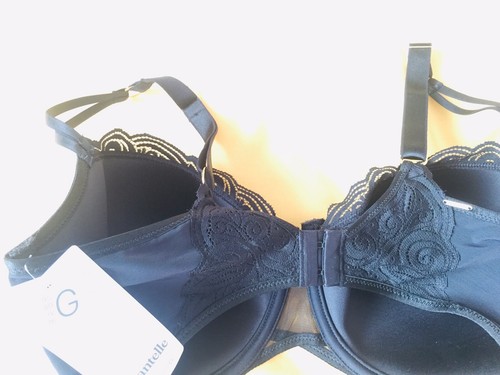 ๐ฅ Chantelle Pyramide Half Cup T-Shirt Bra, Black 36 F Lace Trim - Picture 7 of 7