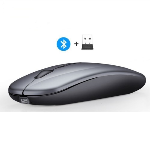 Dual Mode Wireless Mouse Wiederaufladbare leise 2.4GHz+Bluetooth-kompatible Maus - Bild 7 von 21