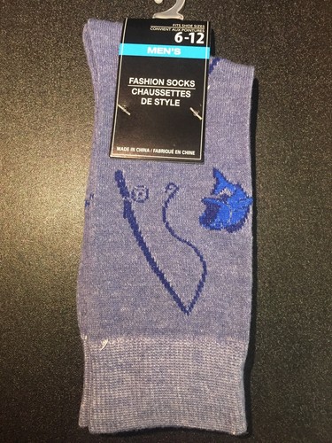 Men’s Novelty Flyfishing- Fisherman Crew Socks Size 6-12 - Picture 1 of 2