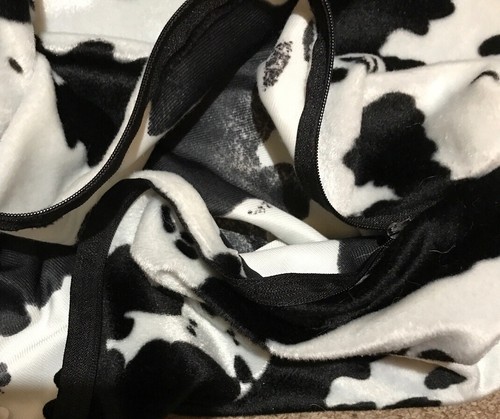 Handmade Black/White Spot/Cow animal print Euro Sham 27" Pair - Picture 4 of 4