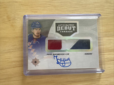 2016-17 Upper Deck Premier - Auto Patch Pavel Buchnevich #10 /99 (AU, MEM, RC)