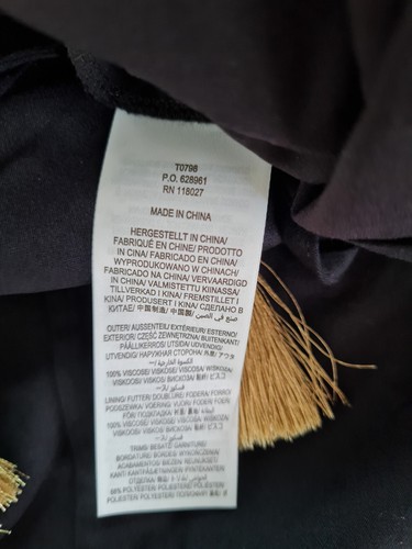 Mono Boden Cecilia Negro Con Bolsillos TAMAÑO UK 10P EN PERFECTO ESTADO T0798 P3 - Imagen 8 de 10