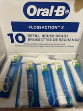 Oral-B - Floss Action  X (10) Electric NO BOX Toothbrush Replacement Heads