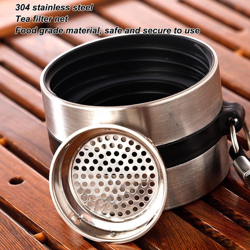 Double Insulated Glass Tea Infuser Stainless Steel Travel Tumbler Water Bottle - Picture 5 of 14