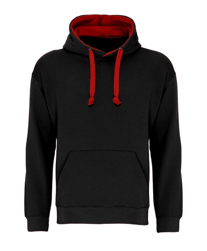 W73 Personalised Contrast Hoodie Custom Embroidered FREE LOGO SETUP + Back Text - Picture 10 of 57