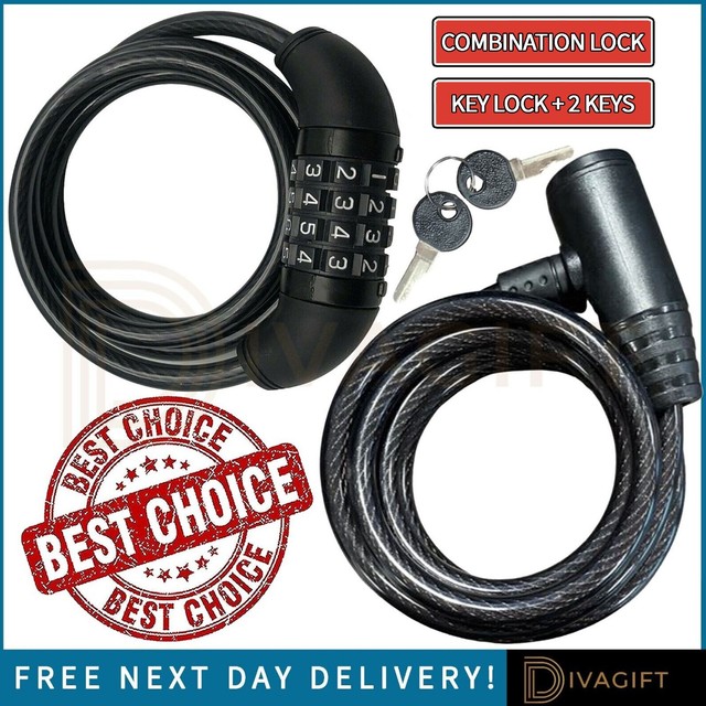 BIKE LOCK COMBINATION NUMBER CODE KEY BIKE BICYCLE CYCLE LOCK CABLE HEAVY DUTY BIKE LOCK COMBINATION NUMBER CODE KEY BIKE BICYCLE CYCLE LOCK CABLE HEAVY DUTY