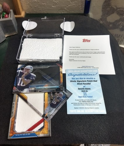 2014 Strata Jimmy Garoppolo New England Patriots Rookie Auto Red Rivet Patch#3/5 - Picture 8 of 9
