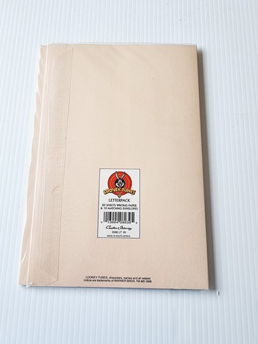 LOONEY TUNES Letter Pack Collectables 1998 Warner Bros Writing Paper & Envelopes - Foto 3 di 3