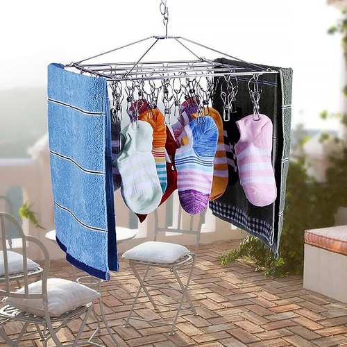 ¬36 Thickened Clip Underwear Sock Hanger Laundry Airer Dryer Hanging Rack#¬^` - Picture 3 of 11