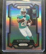 2023 PANINI PRIZM SILVER DE'VON ACHANE #365 DOLPHINS RC ROOKIE