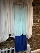 Asos Beautiful mint green and blue pleated dress size 12 in very good condition