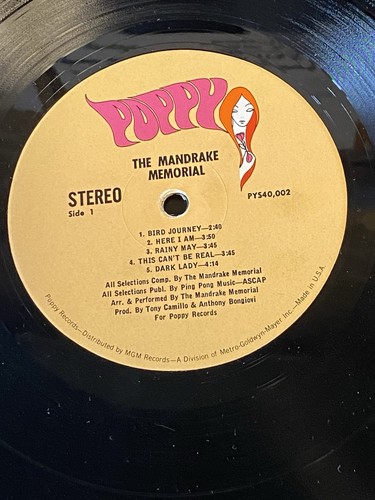 THE MANDRAKE MEMORIAL PSYCH PSYCHEDELIC POPPY LABEL  VINYL LP VG+ to VG++ - Bild 4 von 7