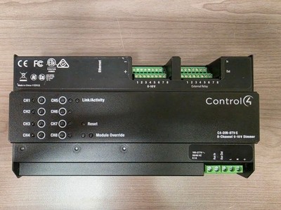 C4-DIN-8TV-E 8-Channel 0-10V Dimmer